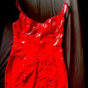 Sexy Red Latex Bandage Dress (medium)